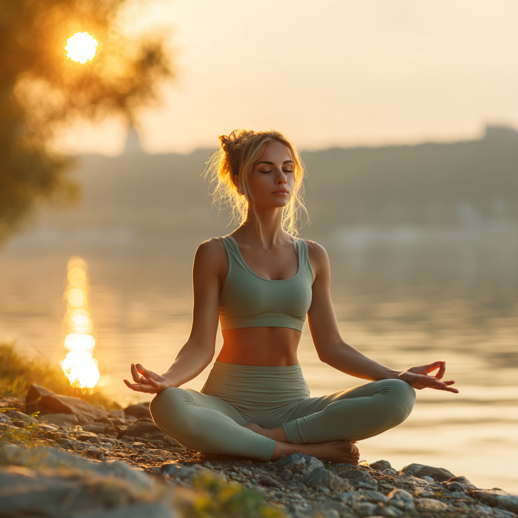 Practică yoga în natură